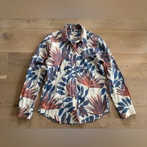Hartford tropical linen cotton blend button up designed in France - sz 1 (US 4)